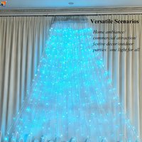 Rideaux lumineux LED RGB contrôlés par application avec télécommande, décoration de fenêtre de Noël personnalisée pour une utilisation intérieure et extérieure
