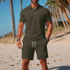 Set Personalizzato di Polo a Maniche Corte e Pantaloncini in Misto Cotone per <span class=keywords><strong>Uomo</strong></span>, Vestibilità Comoda, Nuovo, Multifunzionale, Alla Moda e Popolare - Product Image 5