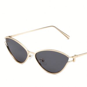 Gafas de Sol Personalizadas con Logotipo, Estilo Vintage 2025, Montura Metálica Pequeña para Hombre, Protección UV400, Gafas de Sol de Ojo de Gato de Aleación para Mujer - Product Image 6