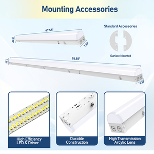 Tira de luces lineales LED Dlc 5000K, accesorio de techo para oficina y hogar, potencia de luz de listón seleccionable para uso en la Oficina y el hogar - Product Image 3
