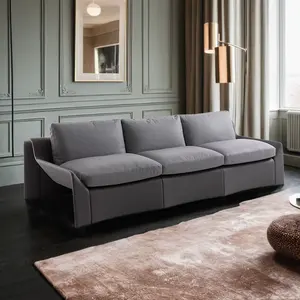 High Quality Furniture Living Room Sofa Customizable Leather Fabric Luxury Villa Sofa
