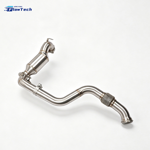 High Quality 304 Stainless Steel Downpipe for Mercedes Benz C63 C63S W205 GLC63 X253 M177 4.0T V8 Biturbo High Flow Direct Fit - Product Image 3