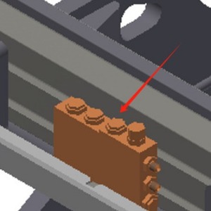 Conjunto de válvula de desplazamiento lateral ZD-CKCB-XCN para control externo hidráulico de montacargas, 120 mm de altura, 200 mm de ancho - Product Image 3
