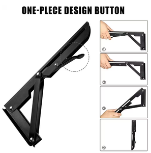 ชั้นวางของสแตนเลสสามเหลี่ยมพับได้สำหรับงานหนัก16นิ้วเครื่องมือโลหะสำหรับโรงรถห้องน้ำในครัว - Product Image 4