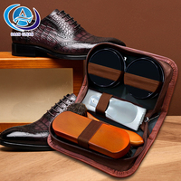 Kit d'entretien des chaussures en cuir professionnel de luxe Daan OEM personnalisé 7 pièces pour hôtels de luxe avec polissage multicolore