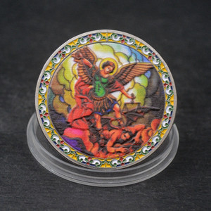 FULL COLORFUL SAINT Michel l'Archange Coin Challenge Coin - Product Image 4