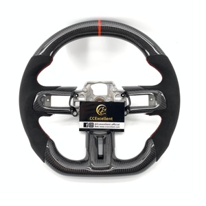 Volante de Fibra de Carbono y Alcántara Personalizado CCExcellent para <span class=keywords><strong>Ford</strong></span> <span class=keywords><strong>Mustang</strong></span> 2015-2023 - Product Image 1