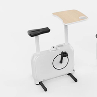 Vélo d'exercice magnétique réglable avec écran LCD, 8 niveaux de résistance magnétique, conception pliable pour poste de travail à domicile ou au bureau