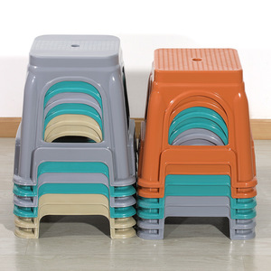 Plastic <b>Stool</b> Stackable Durable Home Use Living Room <b>Bathroom</b> Modern Minimalist Design - Product Image 2