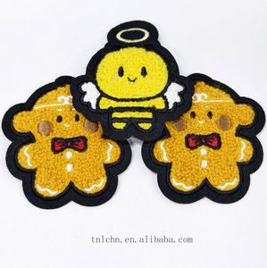 Custom Eco-Friendly Appliqued Flower & Heart Chenille Embroidery Patches Self-Adhesive for Clothing <b>Hats</b> & <b>Bags</b> - Product Image 4