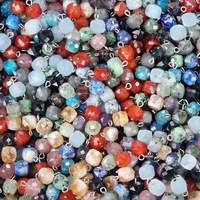 9mm Facettes Sculpture Bonbons Perles Charme Bijoux Connecteur Guérison Cristal Aigue-Marine Citrine Apatite Perlé Pendentifs Résultats