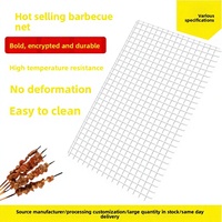 JIERUI Grille de barbecue jetable en fer, maille ondulée, portable, facile à nettoyer, pour cuisson et séchage, version épaissie