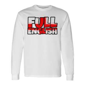 Camiseta de manga larga con diseño de bandera de Inglaterra, unisex, talla para adultos - Product Image 1