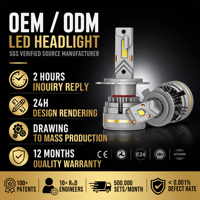 Phares LED Gview 48000lm 200W 9005 6000K H7 H4 H11 pour voiture, ampoules LED automobiles H1 H3 H7 HB3 HB4 9006 9012