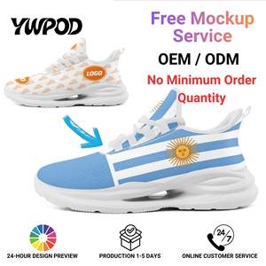 Chaussures de sport à lacets personnalisées <span class=keywords><strong>avec</strong></span> nom d'équipe imprimé sur demande, fabrication directe usine, OEM ODM, baskets personnalisées pour fans FN079-26027048-2 - Product Image 1