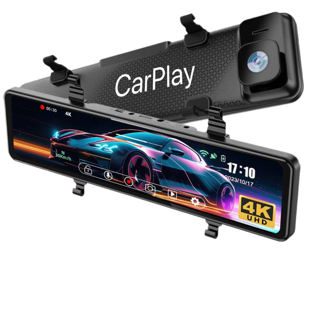 New 4k Rearview Mirror Camera Dashboard Dash Cam 12" Ips Touch Screen Auto Wifi Ahd Car Camera Function Carplay Android