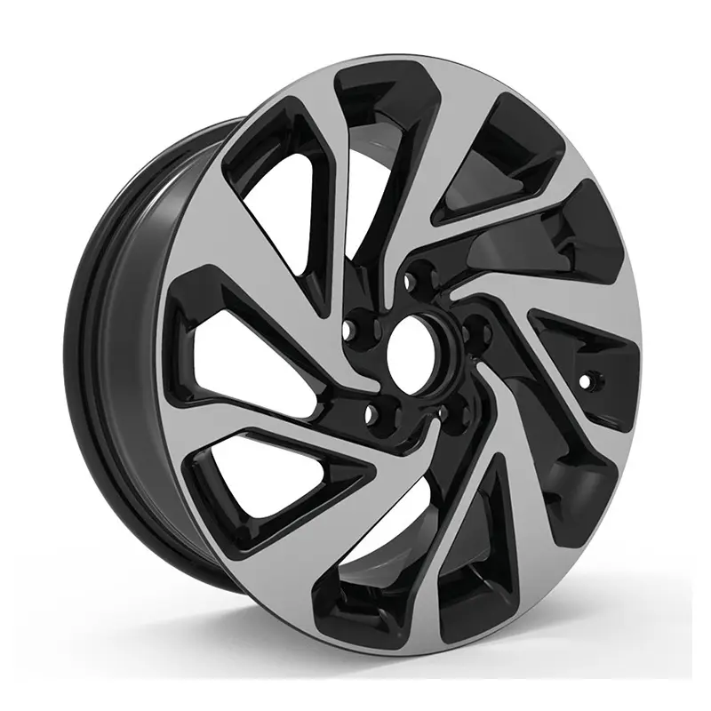 Alloy Wheels 16 Inch 16x7J 5X114.3 Bright Black Silver Brush Multi Spokes Cast Car Wheels For Honda CIVIC 2023 2016
