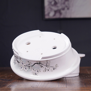 Lavabo de bonsái de porcelana blanca Yixing, macetas de cerámica pintadas a alta temperatura para interiores/exteriores, macetas, jardín doméstico chino - Product Image 3