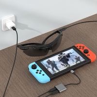 Adaptateur de station d'accueil Type C pour lunettes intelligentes AR 2 en 1, hub USB C 4K 60Hz pour téléphone, ordinateur, console de jeu, Switch