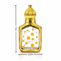 Flacon de parfum de luxe 15 ml, rectangulaire, avec cadre doré, applicateur à bille, rechargeable, flacon de parfum vintage, emballage cadeau