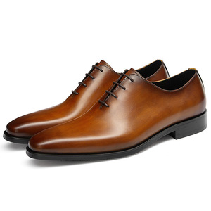 Chaussures habillées officielles pour hommes, style mode 2026, chaussures de <span class=keywords><strong>mariage</strong></span> de luxe pour <span class=keywords><strong>homme</strong></span>, en cuir véritable de haute qualité, à lacets - Product Image 5