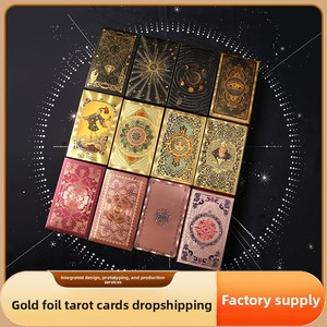 Cartas de <span class=keywords><strong>Tarot</strong></span> Reciclables Transfronterizas, PET Impermeable, Impresión UV a Todo Color, Juego Completo Personalizado con Lámina Dorada - Product Image 3