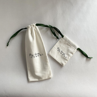 Sacs de rangement pour parfum, maquillage, cadeaux, impression personnalisée du logo, petits sacs en coton et lin avec cordon de serrage, pochette à bijoux, trousse de maquillage avec ruban