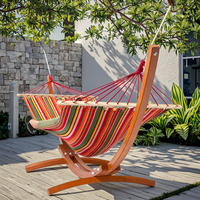 Hamac en bois portatif avec le matériel accrochant de toile de support pour des bâtiments de jardin
