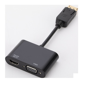 Convertisseur DisplayPort vers HDTV et VGA 1920x1080 pour moniteur d'ordinateur, câble adaptateur de sortie double écran - Product Image 1