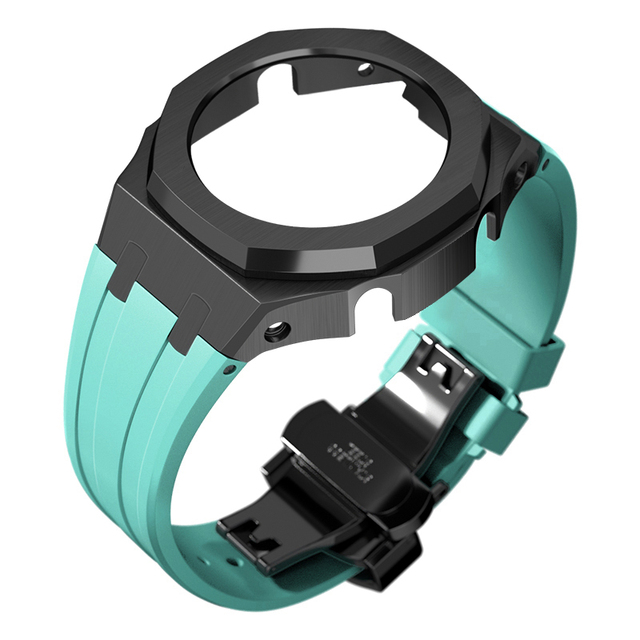 4th Generation Modification Accessories Gshock GA2100 Case Mod Kit Rubber Watch Band Stainless Steel Watch Case for Casio GA2100