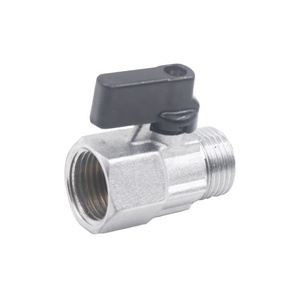 3/8 inch bề mặt thô nam nối Brass nước Mini Ball valve với nhựa màu đỏ xử lý - Product Image 2