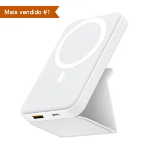 Bateria magnética atualizada para iphone, carregador portátil sem fio 5000mAh, banco de potência, para iphone, powerbank