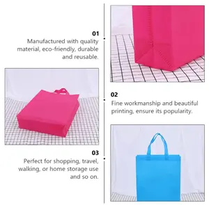 أكياس تسوق البقالة غير المنسوجة من ييلين ، حقيبة قابلة لإعادة الاستخدام ، يمكن تخصيص الشعار ، حقيبة تسوق صدرية