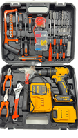 Kit d'outils multifonction pour électricien 21V, outils de bricolage pour la maison, en plastique imperméable avec étui rigide, personnalisation OEM prise en charge