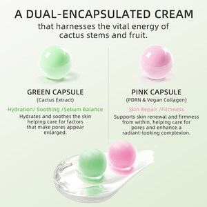 Crema Facial de Cactus en Cápsulas de Doble Color con Microcápsulas para Reparación Profunda de la Barrera Cutánea y Hidratación de Poros Finos (Marca Privada) - Product Image 4