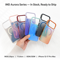 Coque Holographique Dégradée In-Mold pour iPhone 17 Pro Max, Magnétique, Translucide, Anti-Rayures, Compatible Charge Sans Fil, Vente en Gros
