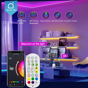 Tira de LED de Silicona <span class=keywords><strong>RGBIC</strong></span> Individualmente Direccionable, Control Remoto por Aplicación, 16 Millones de Colores, Regulable, Luz de Cuerda Flexible de Color de Ensueño - Product Image 2