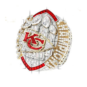แหวนแชมป์ KC Chiefs 2024 ของแมโฮมส์ วัสดุอัลลอยคุณภาพสูง สไตล์ฮิปฮอป เครื่องประดับสำหรับผู้ชายแนวสปอร์ต - Product Image 4