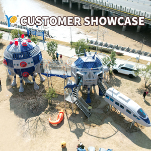 Aire de jeux extérieure pour enfants, série Alpha Planet, ensemble de toboggans, conception sécurisée pour les écoles, prix compétitif, matériau durable - Product Image 4