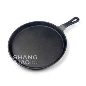 Factory Whole <strong>Sale</strong> Cookware Pre-Seasoned Cast Iron Skillet, Shallow Flat Bottom Chef <strong>Pan</strong>, Pizza Crepe Tortilla Tawa <strong>Pan</strong>, - Product Image 6