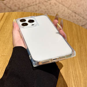 Funda Protectora para Teléfono con Diseño Creativo en Forma de Cubo, Anti-Caídas, para iPhone 17 16 15 14 13 12 11 Pro Max, Minimalista y Transparente - Product Image 4