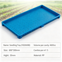 Plateau de semis de riz 60*30CM, bac de pépinière pour machine de repiquage, plateau agricole en PP à fond plat pour la culture du riz paddy