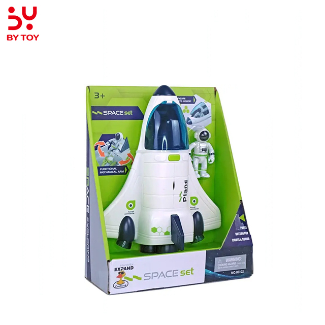 STEM Space Toys Kids Spacewalk Inertia Car Model With Astronaut Doll