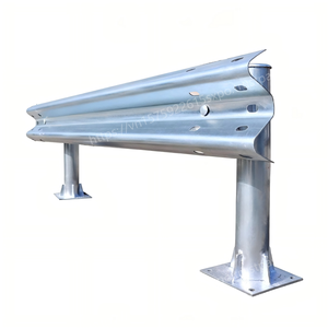 Barrière de sécurité routière standard pour autoroute, garde-corps en acier galvanisé, barrière anti-collision en W pour la sécurité routière, fabrication usine - Product Image 4
