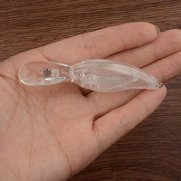 Corps de leurre de pêche crankbait en plastique rigide non couché G10, 8,8 cm, 9,5 g