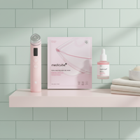 Alat Perawatan Kulit Pengangkat Wajah & Leher Akrilik 6-in-1 yang Dapat Digunakan Kembali, For Korean Age-R Booster Pro (Pink)