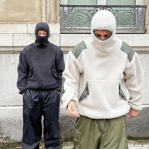 Venta al por mayor de los hombres de estilo Ninja deportes pulóver sudaderas con capucha de logotipo personalizado bordado máscara facial para el invierno de moda al aire libre suéter con capucha - Product Image 1
