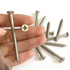Vis en acier inoxydable sur mesure pour le bois # Vis à tête plate Phillips extra longues de 9 x 3 pouces pour charnières de <span class=keywords><strong>porte</strong></span>, emballage en boîte OEM - Product Image 3
