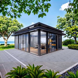 Luxe Moderne Extérieur En Aluminium Pergola LED Étanche Volet Toit Poudre Enduit Rétractable PVC Arche Abri De <span class=keywords><strong>Jardin</strong></span> Moderne - Product Image 3