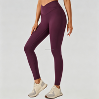 Pantalon de yoga pour femme, nouveau style, prix d'usine, best-seller, avec bretelles croisées, taille haute, effet push-up, sculptant et confortable